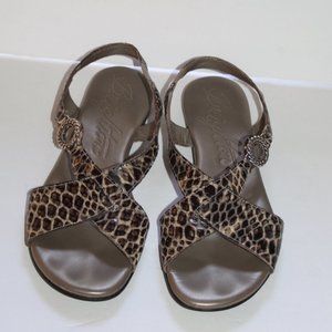 Brighton sandals Women 6.5 Cheetah Print